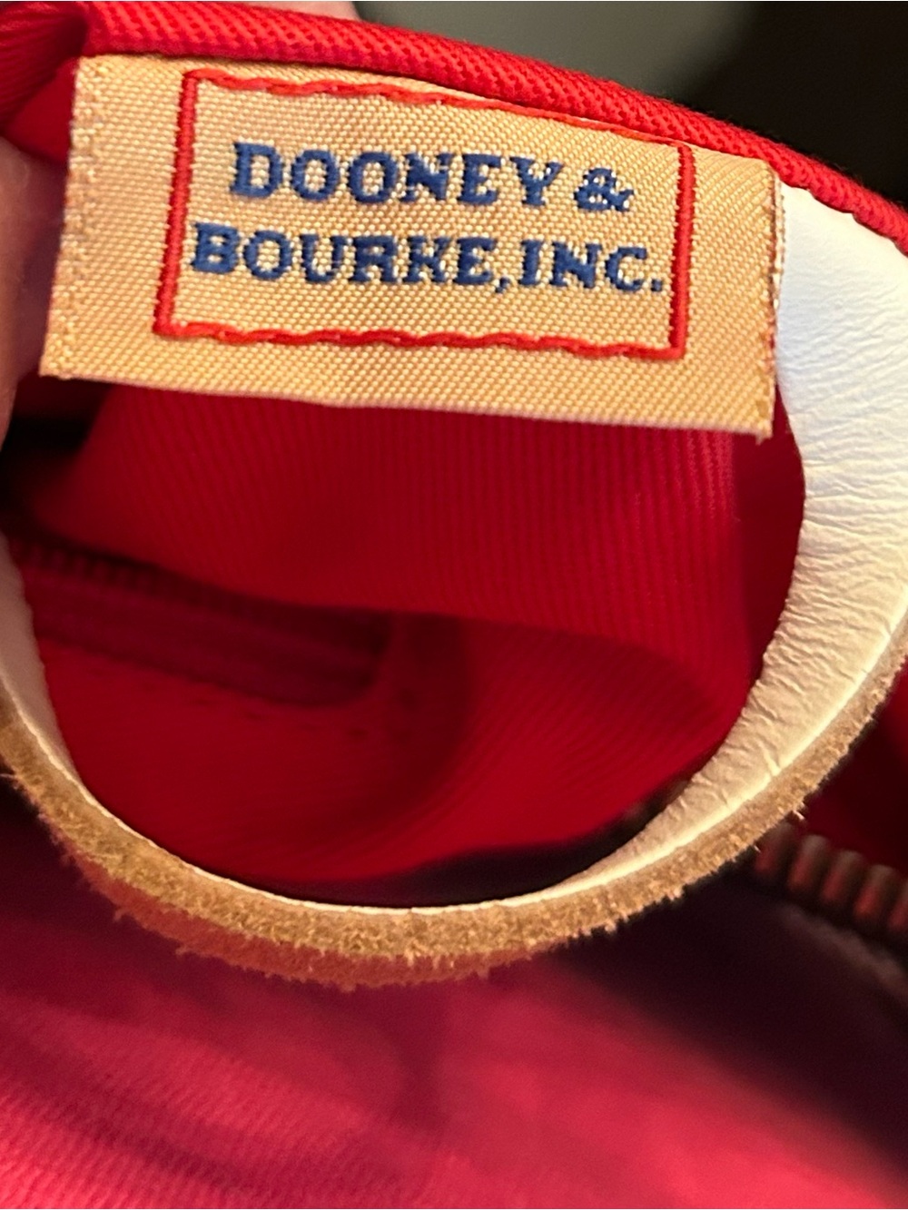 Dooney & Bourke Hearts & Stars Hobo Shoulder Bag Made in Italy Dark Blue & Cream - Picture 4 of 16